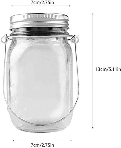 Solar Mason Jar Lights,4 Pack 30 Led Starry Star Fairy Firefly Jar Hanging Lantern Lights,for Outdoor Patio Garden Yard Mason Jar Wedding Table Decor Solar Lanterns Lights(Mason Jars/Hangers Included) - Image 4