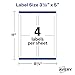 Avery Printable Shipping Labels with Sure Feed, 3-1/2