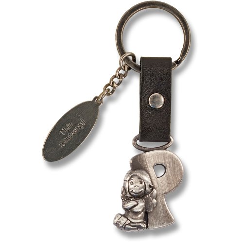 Portachiavi con angelo custode, lettera P