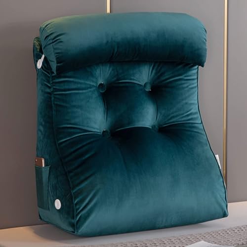 Almohada de cuña de lectura y televisión, cojín de apoyo para la espalda con almohada para el cuello para adultos, ideal para sofá y reposo en cama, apoyo cómodo para relajación y ocio