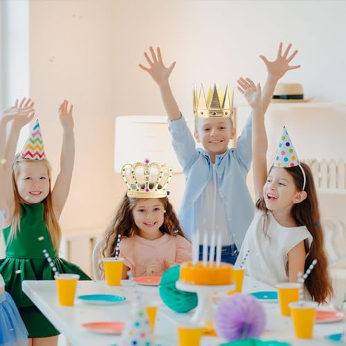 chenyu Krone König 6 Stück Geburtstagskrone Krone Mädchen Geburtstagskrone Junge Erwachsene Couronne roi Partykostüme zum Thema Geburtstag Kronen Erwachsene Requisiten für Hochzeitsfotos