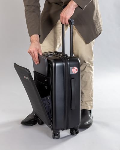 Air Canada Carry-On Luggage 19-Inch – Lightweight Hardside Carry-On Suitcase with Spinner Wheels, Durable Travel Luggage, Black image 6