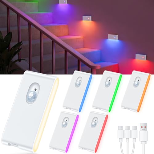 WILLED Stair Lights Indoor, RGB & Warm White Motion...