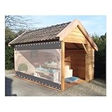 Lonas Impermeables Exterior,Cortina Impermeable Exterior PVC Transparente 0,5mm A Prueba De Viento A Prueba De Lluvia Terraza Lona Impermeable Utilizado For Pabellón, Balcón, Garaje, Jardín(2.8x1.5m)