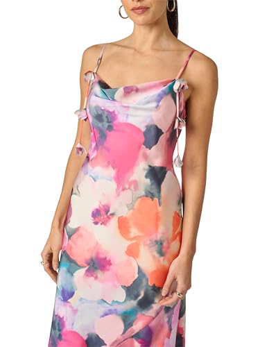 Image of Adrianna Papell Printed Sateen Long Dress