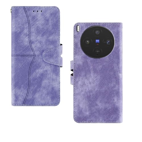 Image of amazon basics Vivo X300 5G Flip Cover | Card Pockets Wallet & Stand | Flip Cover for Vivo X300 5G (Purple)