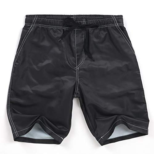 Short de bain uni pour homme noir XXL confortable