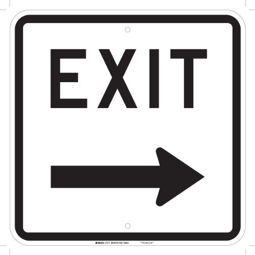 Panneau de signalisation carré en aluminium réfléchissant Brady 45,7 cm