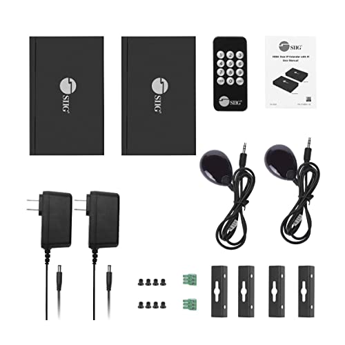 Siig 1080P Hdmi Extender Balun Over Ip Ethernet, 394Ft, Many To Many, Matrix Configurable Kit Over Cat5E/ Cat6 Up To 100 Inputs, Ir Pass Through From Receiver (Ce-H23A11-S2) #TOP7