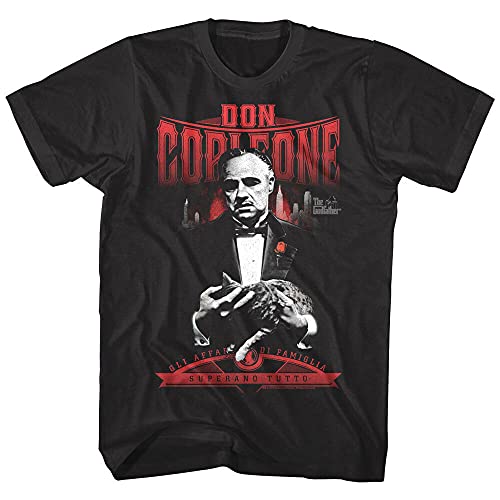 ZHANGLIANG Godfather Don Corleone Superano Tutto di Famiglia Men's T Shirt Mafia Brando Top Men Black XL