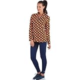 Mud Pie Women's Poppy Pullover Tang Navy-S, Orange, Small