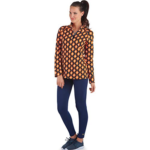 Mud Pie Women's Poppy Pullover Tang Navy-S, Orange, Small