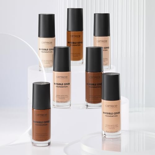 Catrice Invisible Cover Foundation, Nr. 007C, Nude, feuchtigkeitsspendend, langanhaltend, natürlich, für trockene Haut, vegan, ölfrei, ohne Parabene, ohne Mikroplastikpartikel, 1er Pack (30ml)