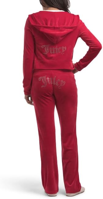 Juicy Couture Womens Bling Velour Tracksuit