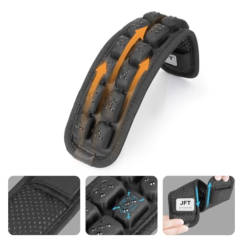 JFT Shoulder Strap Pad of 3D Air Cushion, Backpack Accessories, Non-Slip Shoulder Strap Pad, for Hiking and Camping Bags, Bass Guitar Strap(Black, 2pcs) BP-175 — view 2