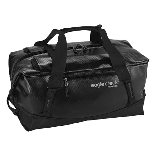 Eagle Creek Migrate 40L Duffel Bag – Lightweight, Durable Travel Duffel – Weather-Resistant Fabric – Comfortable Shoulder Straps - Midnight Black2