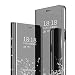 Produktbild Boleyi hülle für Huawei P40 Pro. Spiegel Ledertasche Handyhülle, Slim Clear Crystal Spiegel Flip Ständer Etui Hüllen Schutzhüllen für Huawei P40 Pro -Schwarz