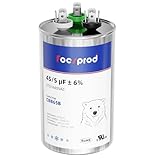 [UL Recognized] FOCSPROD CBB65 45+5 uF Dual Run AC Capacitor, 45/5 MFD ±6% 370V/440V 440 Volt Round Capacitor Replacement, HVAC for AC Unit Fan Motor Start, Heat Pump or Condenser Straight