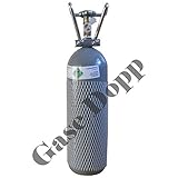 2 KG CO2 Flasche (TÜV 2028) kostenfreie Lieferung in max. 3 Werktagen (nur in BRD) gefüllt mit Lebensmittel CO2 Kohlendioxid (E290) von Gase Dopp - verchromter Ventilschutz (2KG CO2 Nachfüllung für 23,98 Euro inkl. Versand in BRD möglich!)