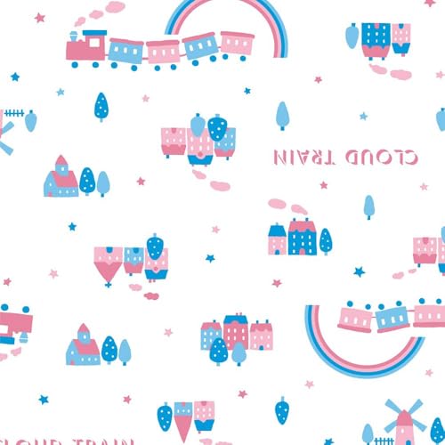 壁紙屋本舗 壁紙 レトロ 壁紙の上から張る壁紙 剥がせる シモジマコラボ 壁紙シール リメイクシート 昭和レトロ おしゃれ 賃貸 TKH-TRIN トレイン A4サイズ【受注生産品・キャンセル不可】