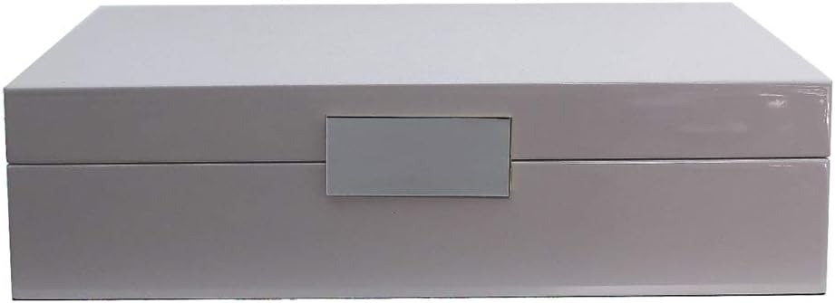 Large Chiffon Lacquer Box With Silver