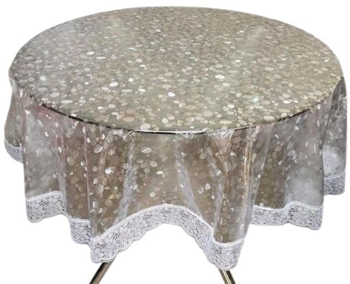 Solid Transparent PVC Table Cover – Golden Border, 6-Seater, Table Cover_018_Silver-image-41