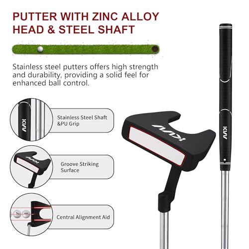 Image of KVV Men Complete Golf Clubs Set, 7 /11 Piece Full Golf Club Set with /Without Stand Bag, Right & Left Handed All Golf Clubs for Men Beginner
