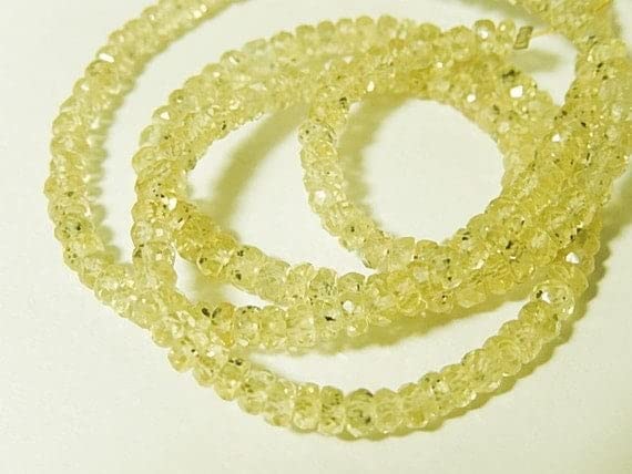Saphir jaune facetté perles de luxe pour création de bijoux uniques LKBEADS