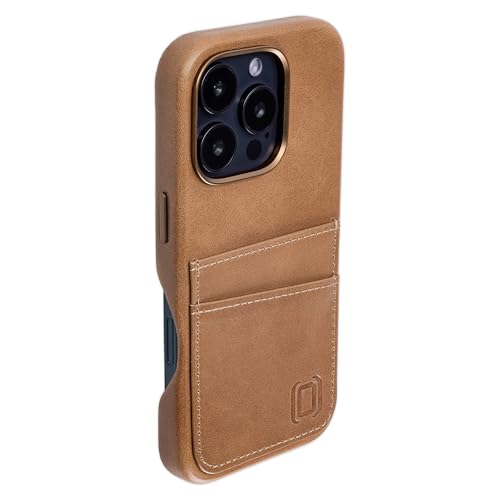 Coque iPhone 16 Pro cuir véritable Dockem pour ne plus oublier vos cartes
