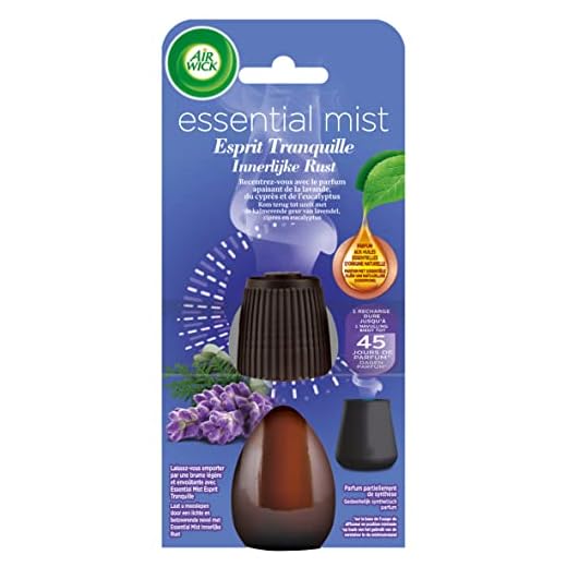 Air Wick Recharge Diffuseur d'Huiles Essentielles Essential Mist Lavandin 20 ml