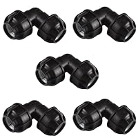 2x PP T-Stück Für 32 Mm PE-Rohr – Klemmverschraubung, 10 Bar, Für Gartenbewässerung & Wasserleitungen – T-Stück, Schwarz