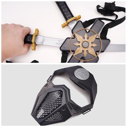 Disfraz Ninja para niños con accesorios y capa miniatura 4