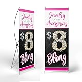 Jewelry Banner and X stand - 24x63, Independent Consultant Business, 8 Dollar, Jewelry and Accessories, Jewelry Business, Shop, Bling