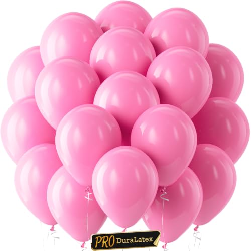 Image of Bezente Pro Duralatex Pink Extra-Thick Balloons 120 Pack 10 inch