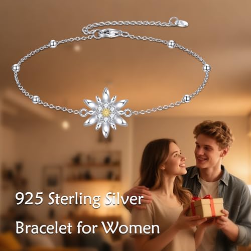 Bracelet éléphant en argent sterling, cadeau d'anniversaire idéal femme