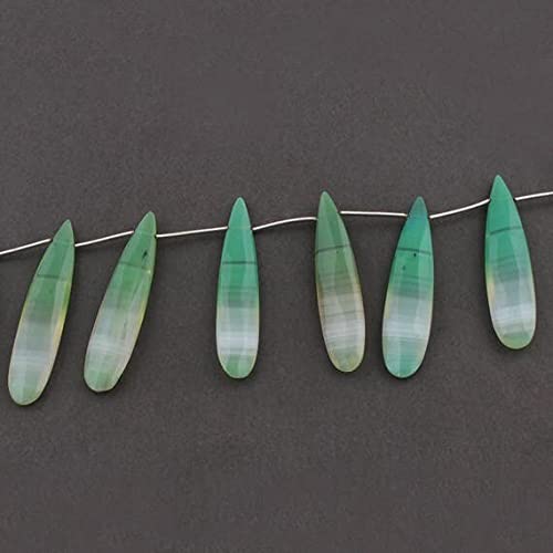 Chrysoprase chalcédoine en perles poire pour vos colliers d'été