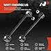 A-Premium 2 x Rear Sway Bar Links Stabilizer Bar Links, Compatible with Jeep Wrangler (JK), Chevrolet Tahoe, Suburban (1500), Avalanche, GMC Yukon (XL 1500), Cadillac Escalade (ESV & EXT), Hummer H2
