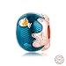Produktbild Bakcci 2020 Summer Shimmering Ocean Waves & Fish Bead 925 Silber DIY passt für Original Pandora Armbänder Charm Fashion Schmuck