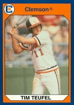 Autograph Warehouse 96598 Tim Teufel Baseball Card Clemson 1990 Collegiate Collection No. 23