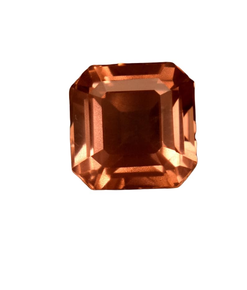 Saphir Padparadscha naturel 8x8mm, taille coussin d'une pureté rare