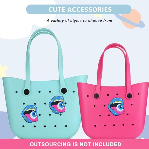 Image of Lckaey Rubber Beach Bag Accessories-PVC Rubber Totes organizer Sport Charms- for Purse Bogg Inserts