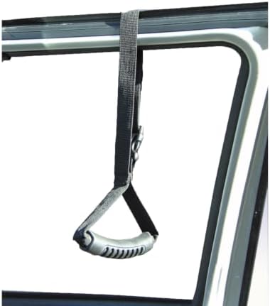 Stander Car Caddie โ Support Handle - Sturdy Nylon Strap - Non Slip Rubber Contour Grip โโ Easy Installation (Black)
