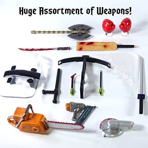 Super Action Stuff Casket Of Cruelty 30+ Piece Accessories Set For 1:12 Scale (Six And Seven Inch) Action Figures. Includes Coffin, Weapons And Blood Effects. #TOP2