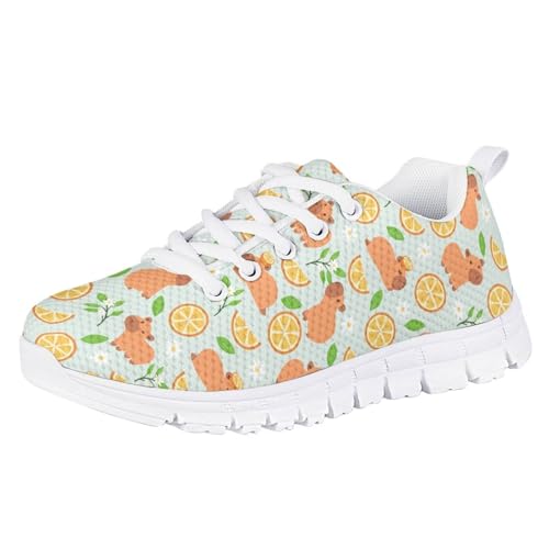 Forchrinse Girls Tennis Shoes Kids Lace-up Running Sneakers Casual Flats Walking Shoe US 10.5-4