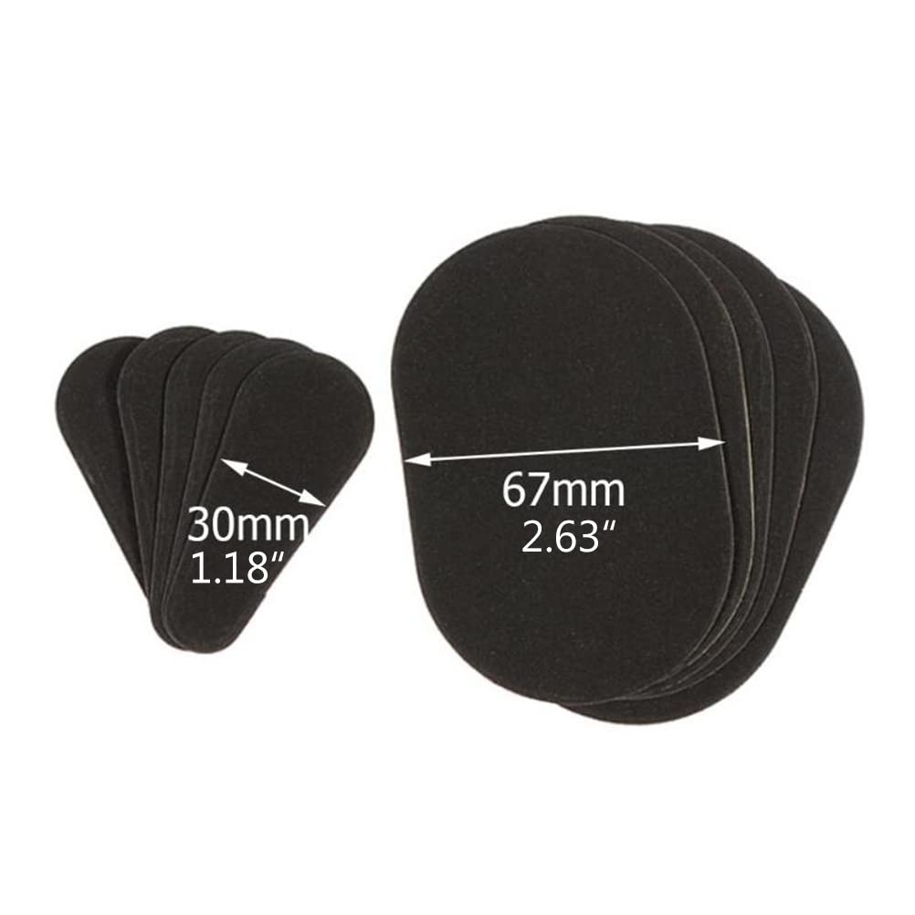 10 Pezzi Set di Tamponi per Depilazione, Guanto Depilatorio di Rimozione dei Capelli di Guanto di Depilazione di 2 Misure 8 Cartine Levigate Fine Nero Esfoliazione per Donna Depilazione Labbro Viso