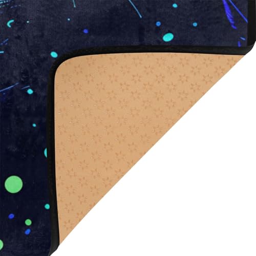 Tapis de sol chat graffiti fluo avec structure métallique stable - 6