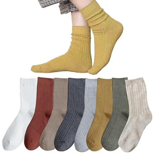 Calcetines elásticos para mujer que no aprietan de punto suave y transpirable pack de 8