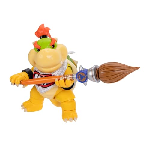 The Super Mario Galaxy Movie 5” Action Figures Series 1 – Bowser Jr. Figure with Paint Brush Accessory - Premium Details and 17 Points of Articulation by JAKKS Pacific - Used condition - US$15.67