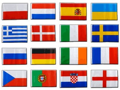 Flaggenfritze® Flaggen Komplettset Fussball 2012-90 x 150 cm