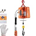 VEVOR 2 in 1 Electric Hoist Winch, 110V Portable Winch Crane with 1100lbs Lift Capacity & 25ft Lifting Height, Material Handling Tool with Wire Remote Controller, for Garage, Warehouses, Factories
